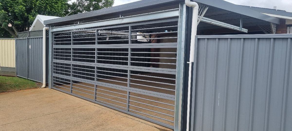 after Basalt Powder-coated Aluminium Custom Door – Bar Grille, Darling Heights