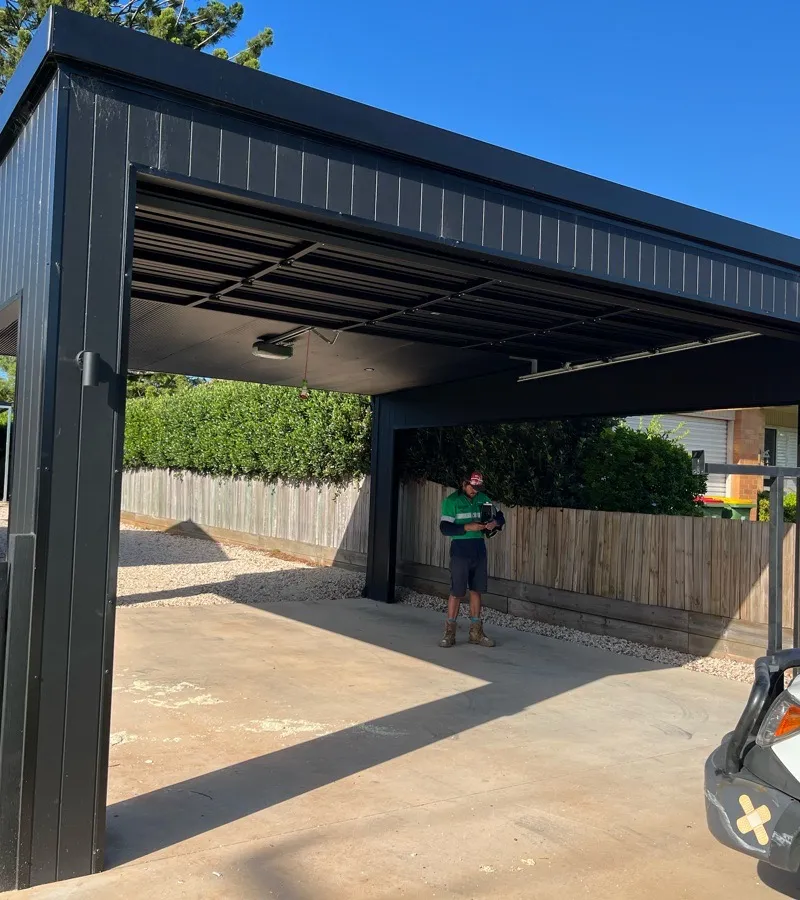 after Black Powder-coated Aluminium Custom Door – Ventilated Door, East Toowoomba