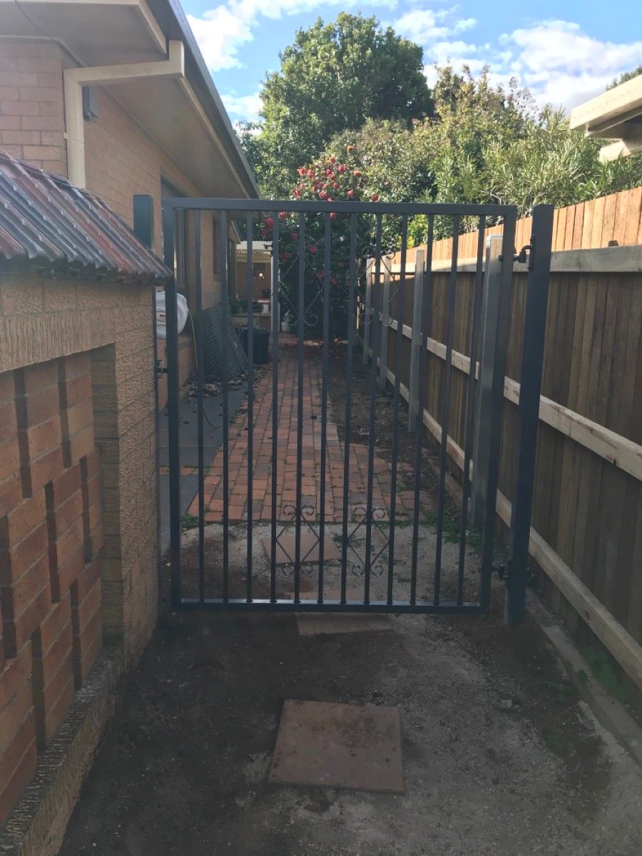 after Ironstone Powder-coated Aluminium Swing Gate – Swing Gate, Rangeville