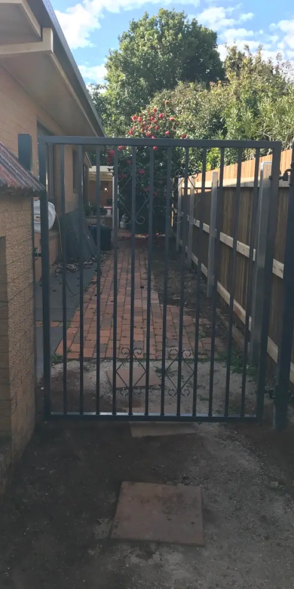after Ironstone Powder-coated Aluminium Swing Gate – Swing Gate, Rangeville