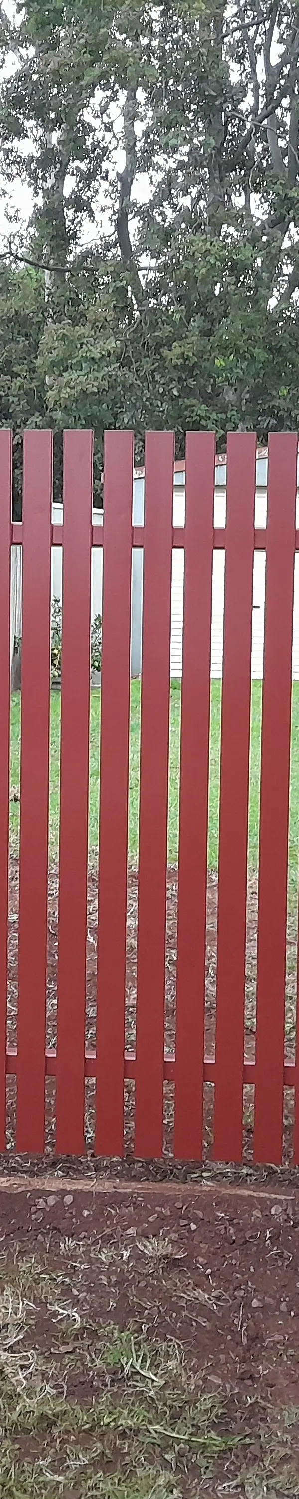 after Manor Red Powder-coated Aluminium Swing Gate – Aluminium Swing Gate + Motor, Mount Lofty
