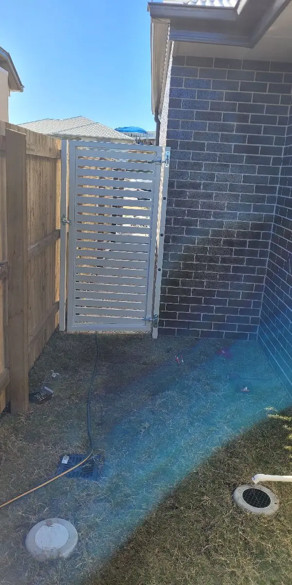 after Surfmist Powder-coated Aluminium Swing Gate – Gates, Harristown