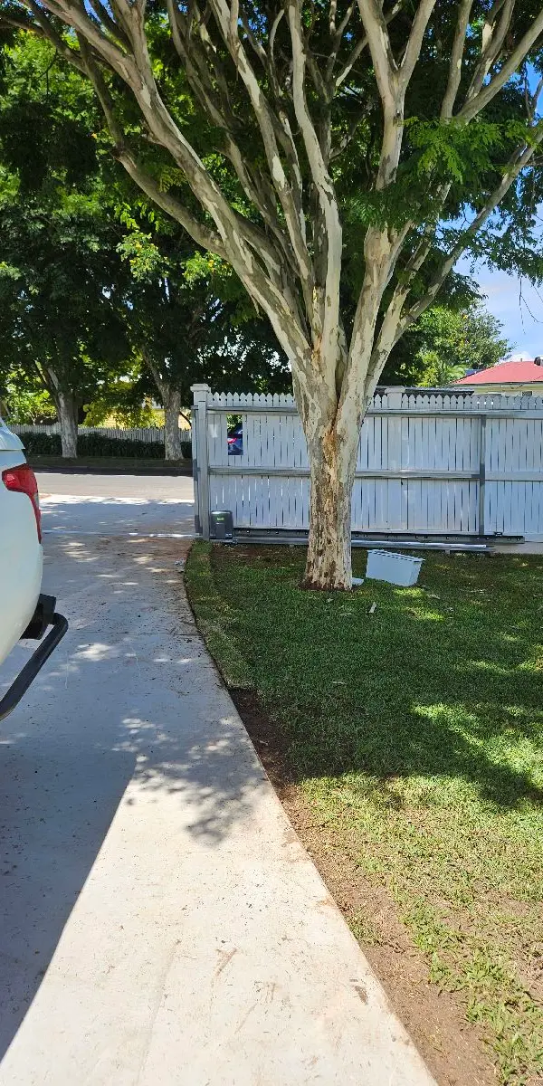 after Galvanised + Timber Colorbond + Galvanised Frame Sliding Gate – Slide Gate + Motor, South Toowoomba