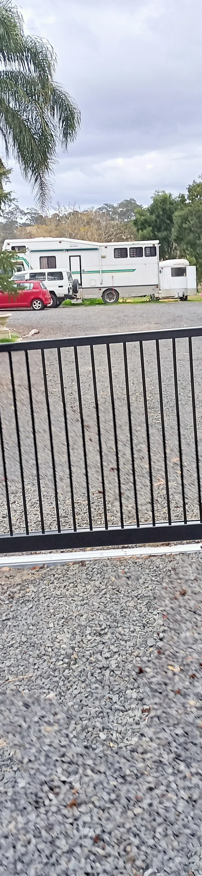 after Black Powder-coated Aluminium Sliding Gate – Slider + Return + SGL PA, Cranley