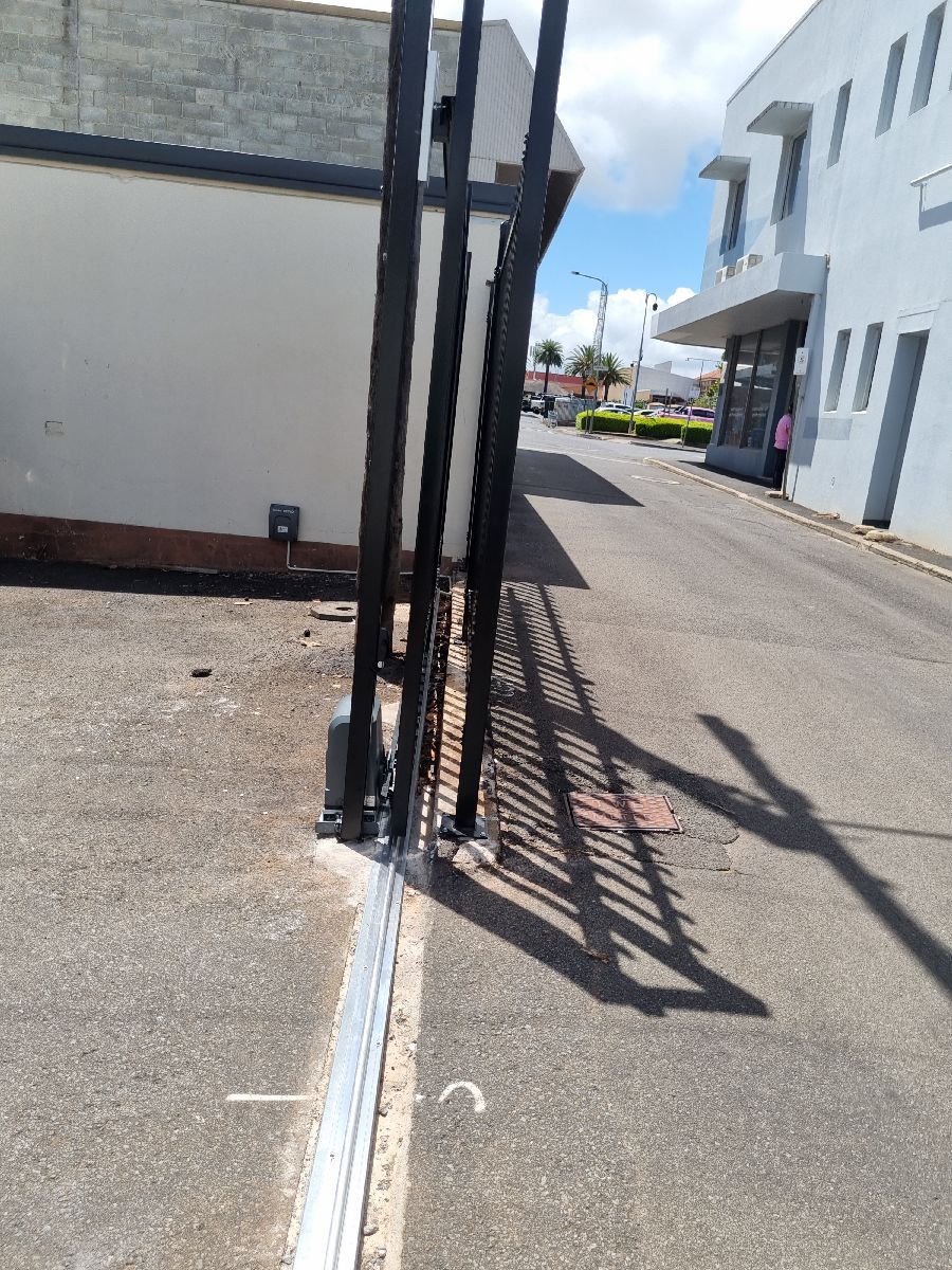 after Black Powder-coated Aluminium Sliding Gate – Electric Sliding Gate, Toowoomba