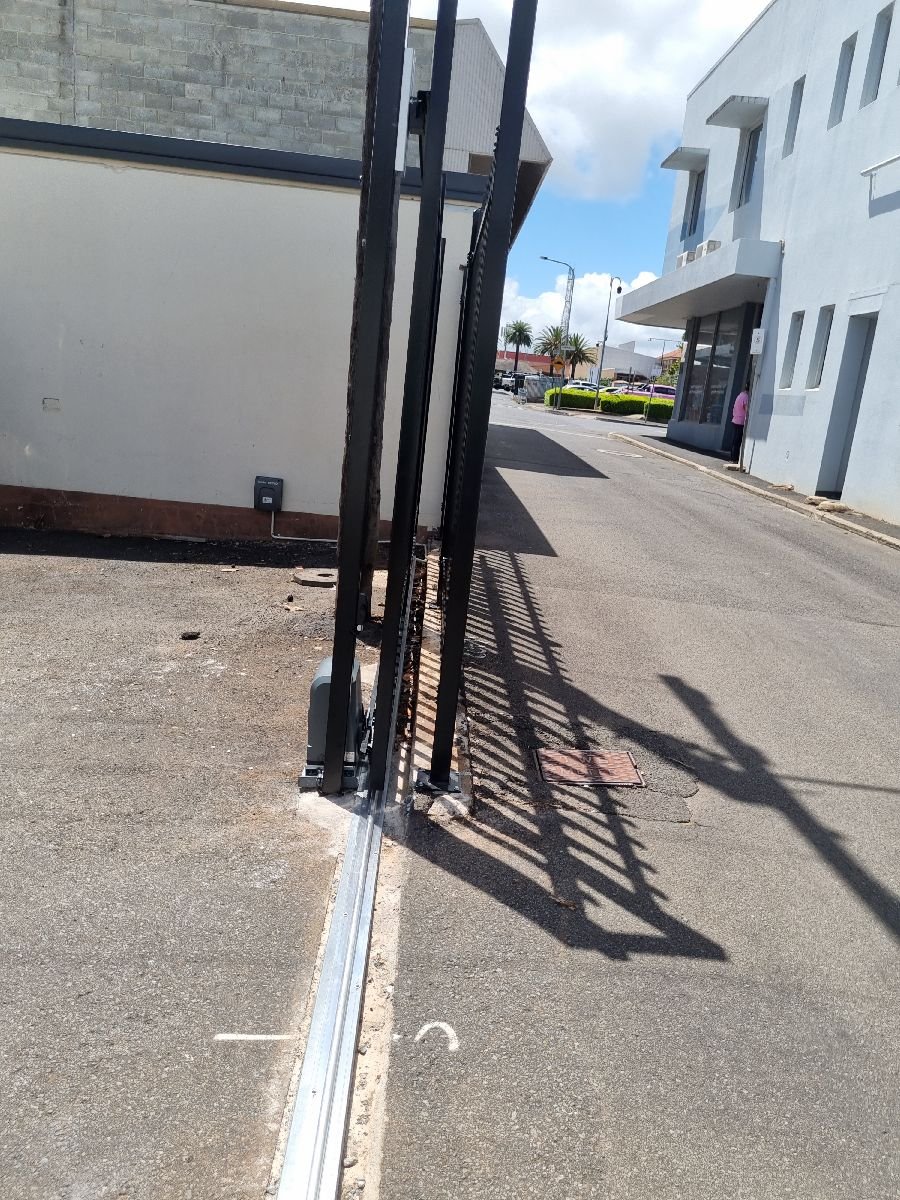 after Black Powder-coated Aluminium Sliding Gate – Electric Sliding Gate, Toowoomba