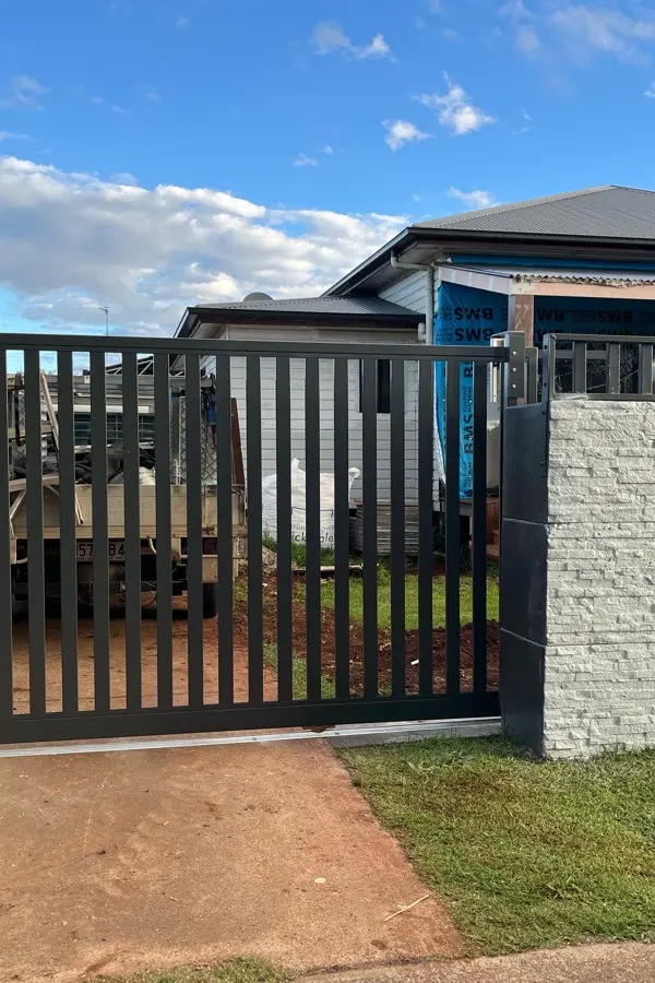 after Monument Powder-coated Aluminium Sliding Gate – Gate + Motor, Darling Heights