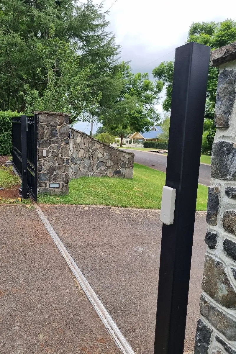 after Black Powder-coated Aluminium Sliding Gate – FAb Gates, Mount Lofty