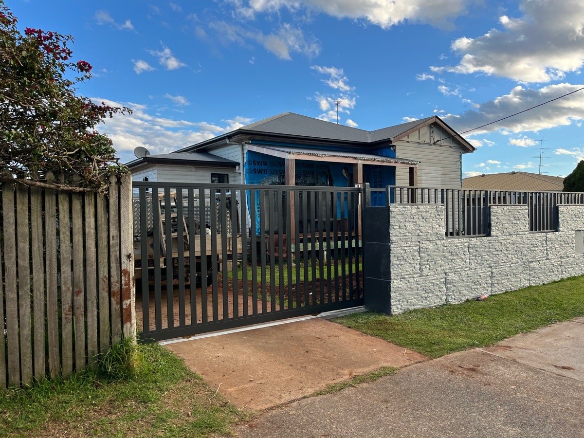 after Monument Powder-coated Aluminium Sliding Gate – Gate + Motor, Darling Heights