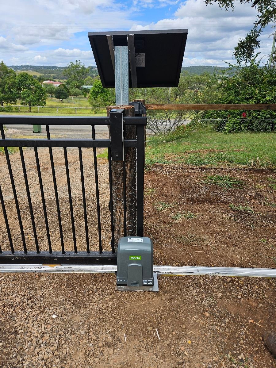 after Black Powder-coated Aluminium Sliding Gate – Swing Gate + Motor, Gowrie Junction