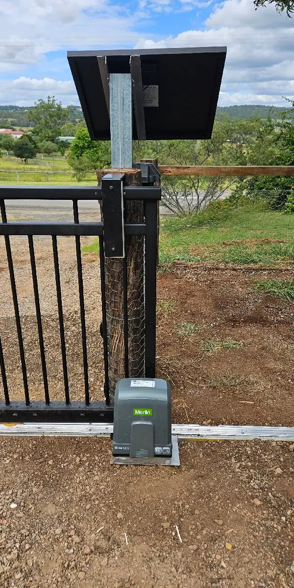 after Black Powder-coated Aluminium Sliding Gate – Swing Gate + Motor, Gowrie Junction