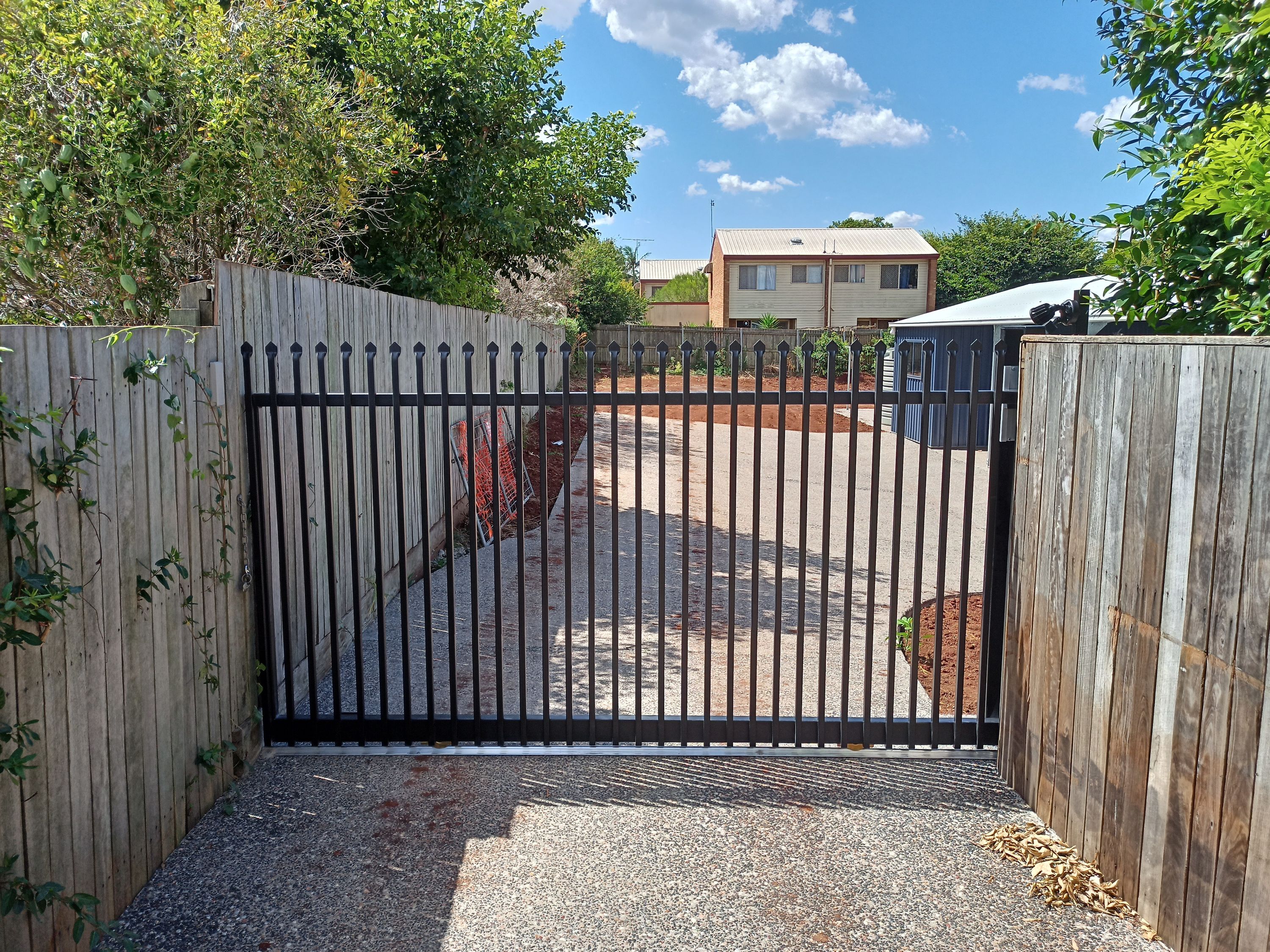 after Black Powder-coated Aluminium Sliding Gate – Sliding Gate, Toowoomba City
