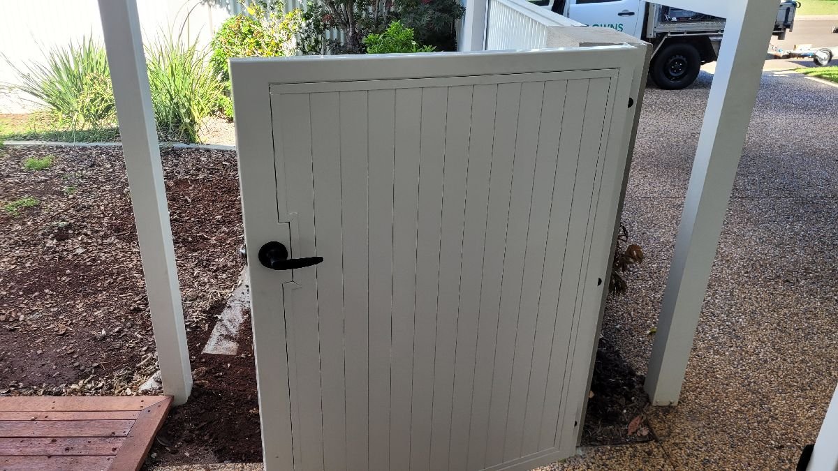 after Surfmist Powder-coated Steel Swing Gate – Gate, Rangeville