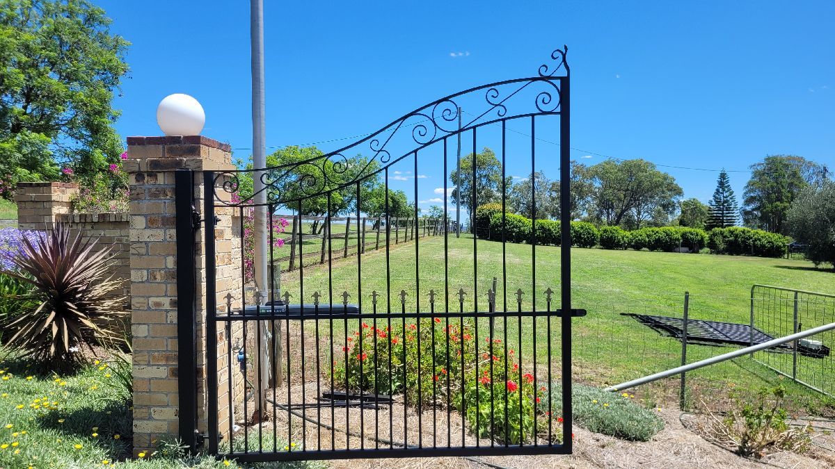 after Black Powder-coated Steel Swing Gate – Gate, Vale View