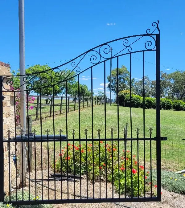 after Black Powder-coated Steel Swing Gate – Gate, Vale View
