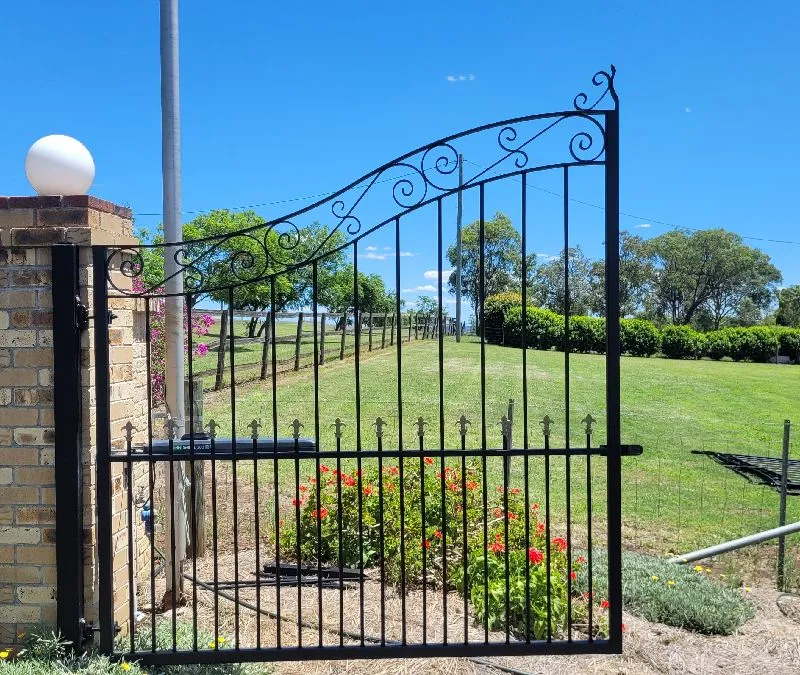 after Black Powder-coated Steel Swing Gate – Gate, Vale View
