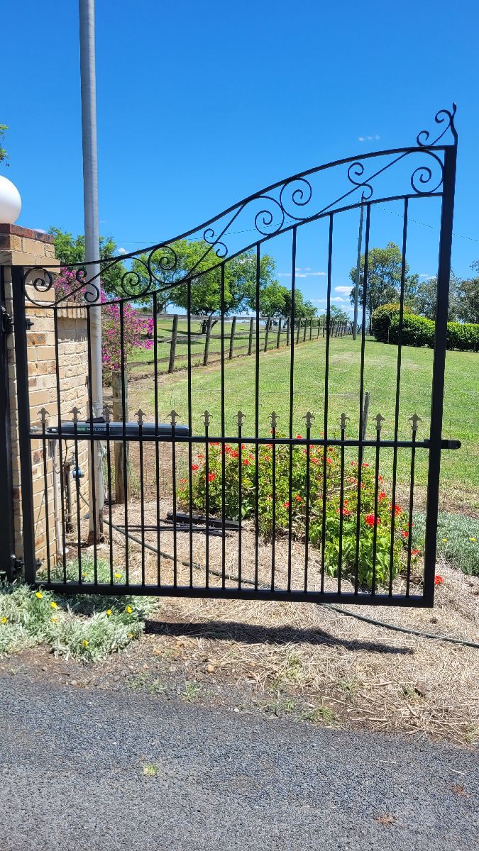 after Black Powder-coated Steel Swing Gate – Gate, Vale View