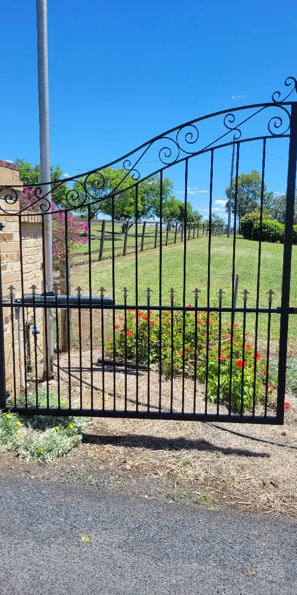 after Black Powder-coated Steel Swing Gate – Gate, Vale View