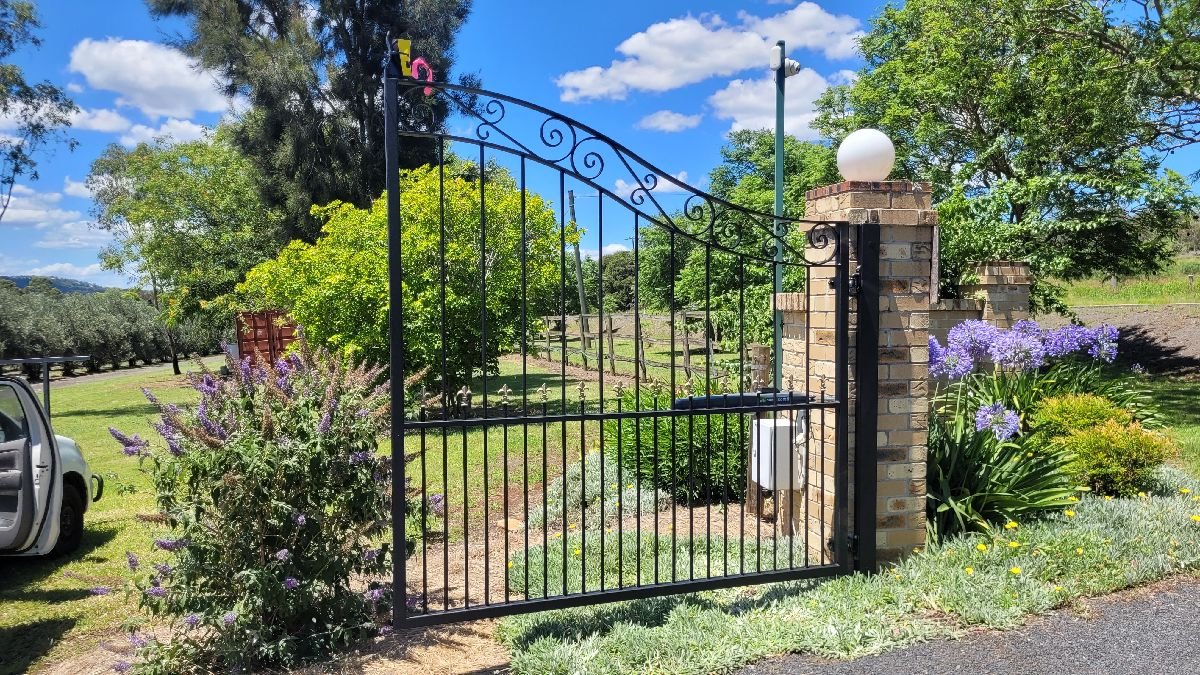 after Black Powder-coated Steel Swing Gate – Gate, Vale View