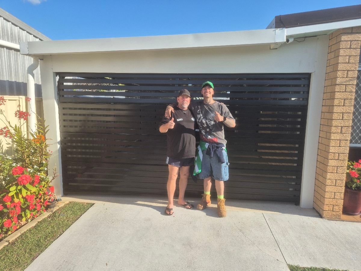 after Night Sky Aluminium Action Shot – Door/Gate to garage, Gatton