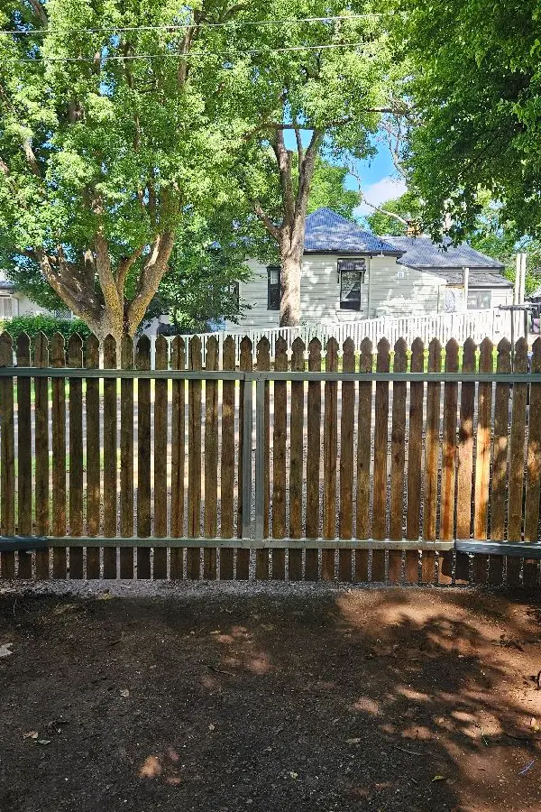 after N/A Timber + Galvanised Frame Swing Gate – Double Swinging Gate, Newtown
