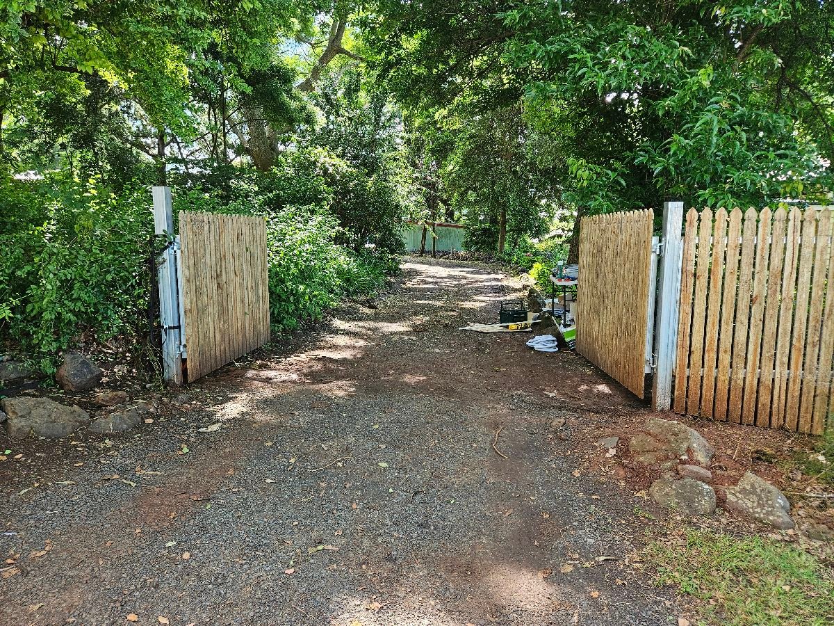 after N/A Timber + Galvanised Frame Swing Gate – Double Swinging Gate, Newtown