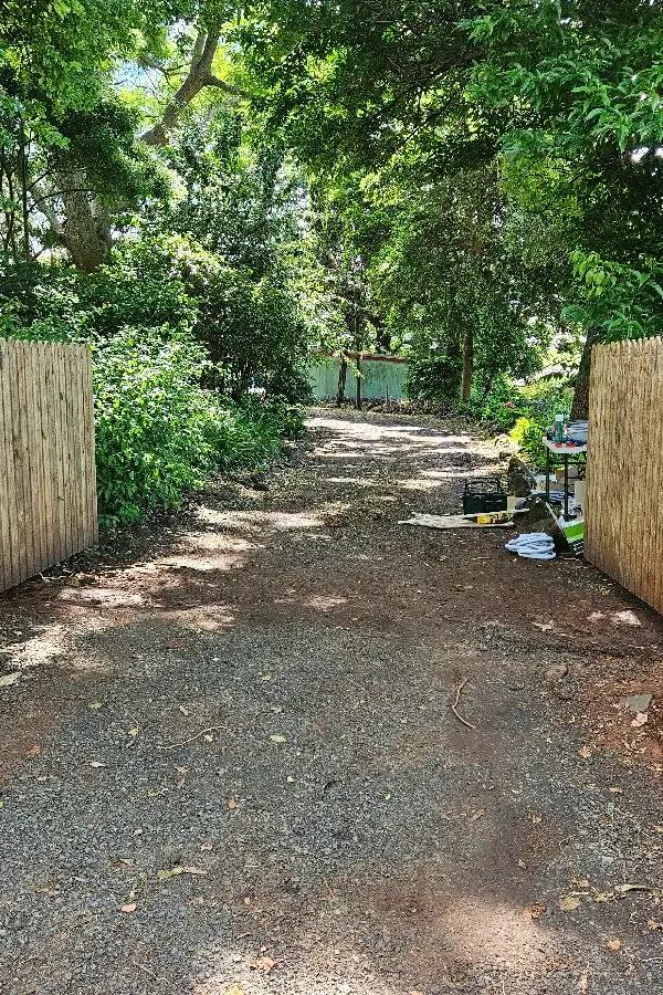 after N/A Timber + Galvanised Frame Swing Gate – Double Swinging Gate, Newtown