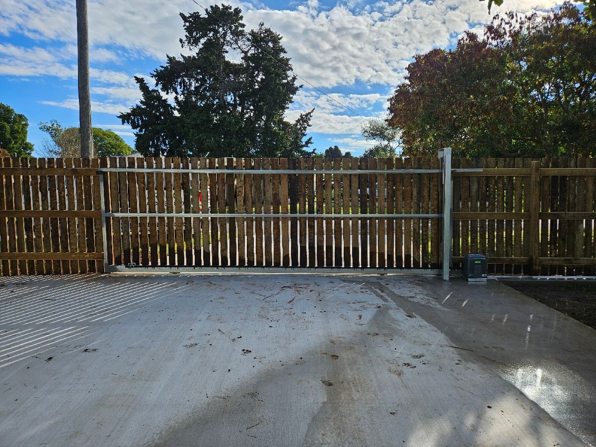 after Wood-look Timber Sliding Gate – Fencing, South Toowoomba