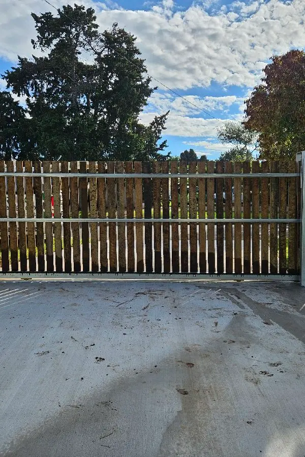 after Wood-look Timber Sliding Gate – Fencing, South Toowoomba