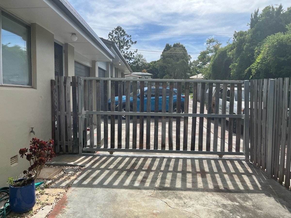after Wood-look Timber Sliding Gate – Manual Gate, Newtown