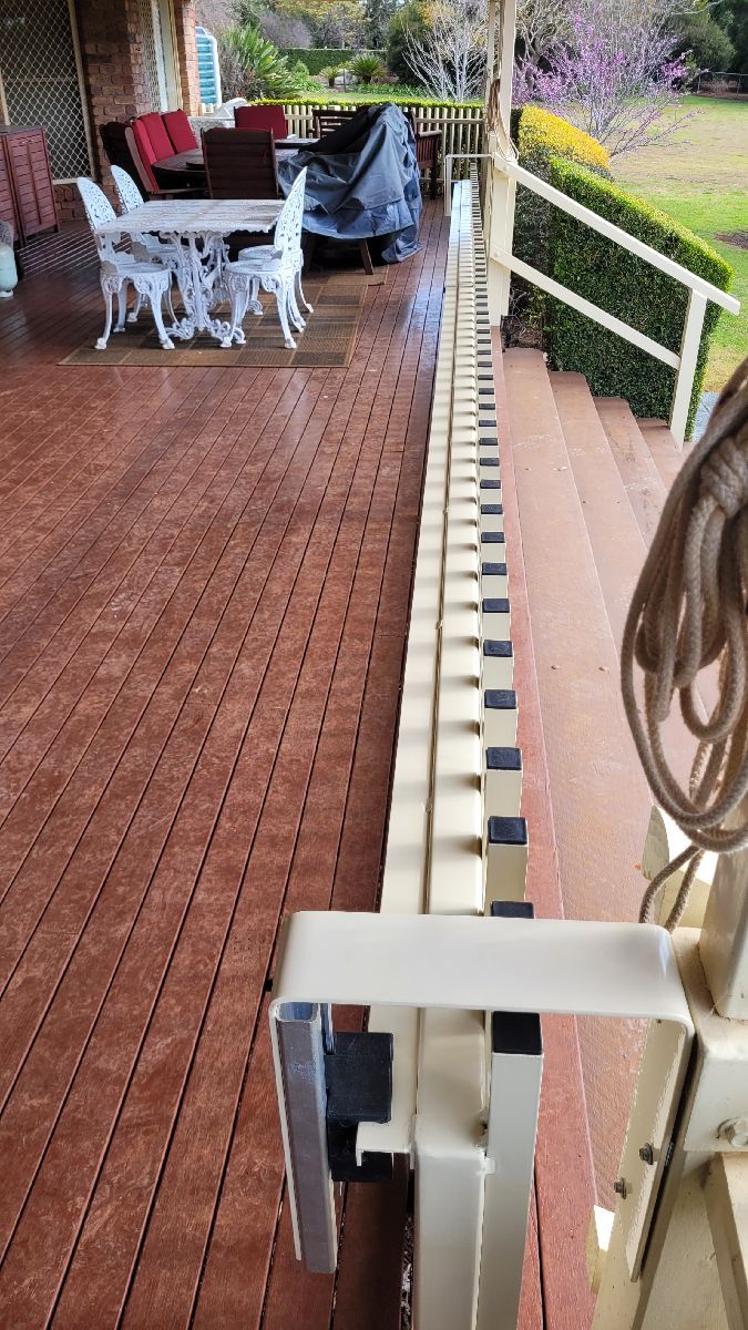 after Cream Powder-coated Steel Custom Door – Verandah Gates, Highfields