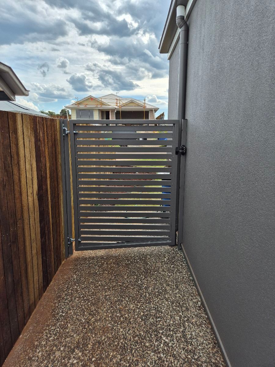 after Wallaby Powder-coated Aluminium Swing Gate – Aluminium Single Swinging Gates, Kearneys Spring
