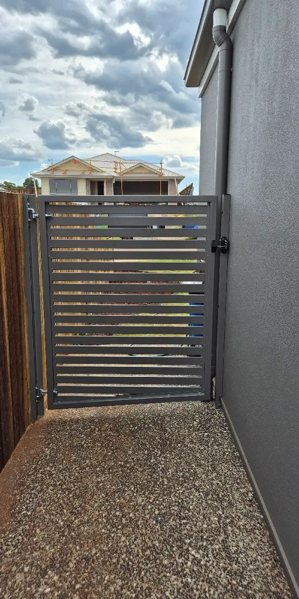 after Wallaby Powder-coated Aluminium Swing Gate – Aluminium Single Swinging Gates, Kearneys Spring
