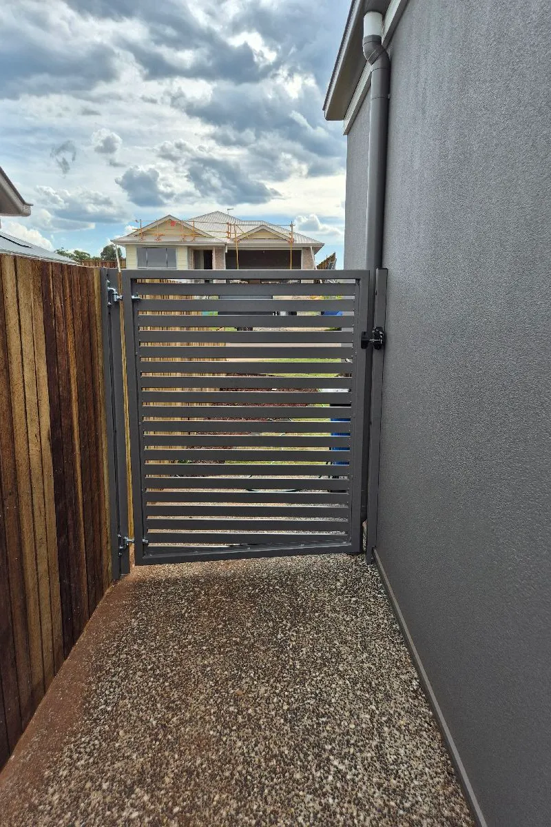 after Wallaby Powder-coated Aluminium Swing Gate – Aluminium Single Swinging Gates, Kearneys Spring