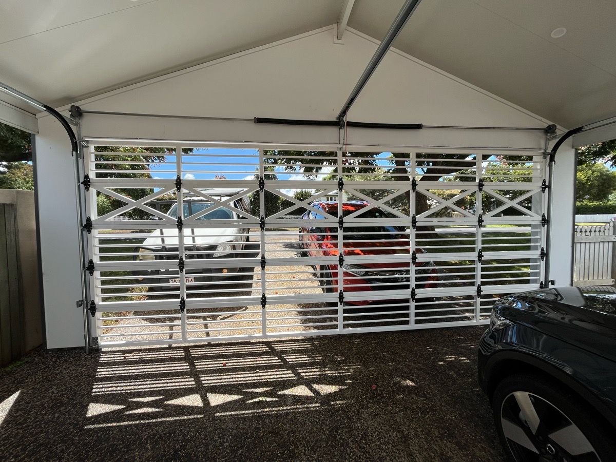 after White Powder-coated Aluminium Custom Door – Bar Grille, East Toowoomba