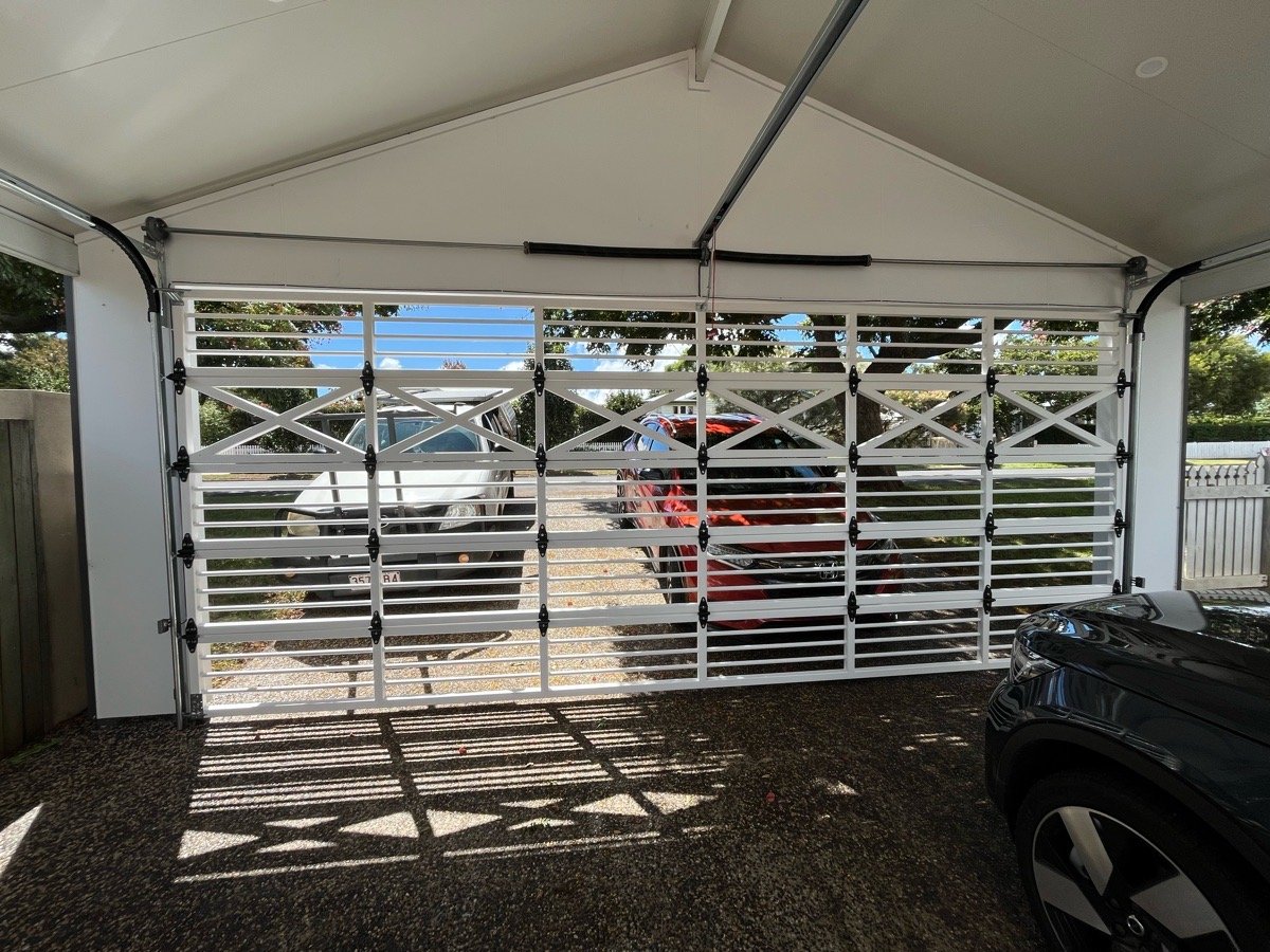 after White Powder-coated Aluminium Custom Door – Bar Grille, East Toowoomba