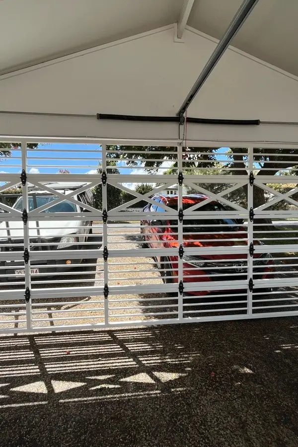 after White Powder-coated Aluminium Custom Door – Bar Grille, East Toowoomba
