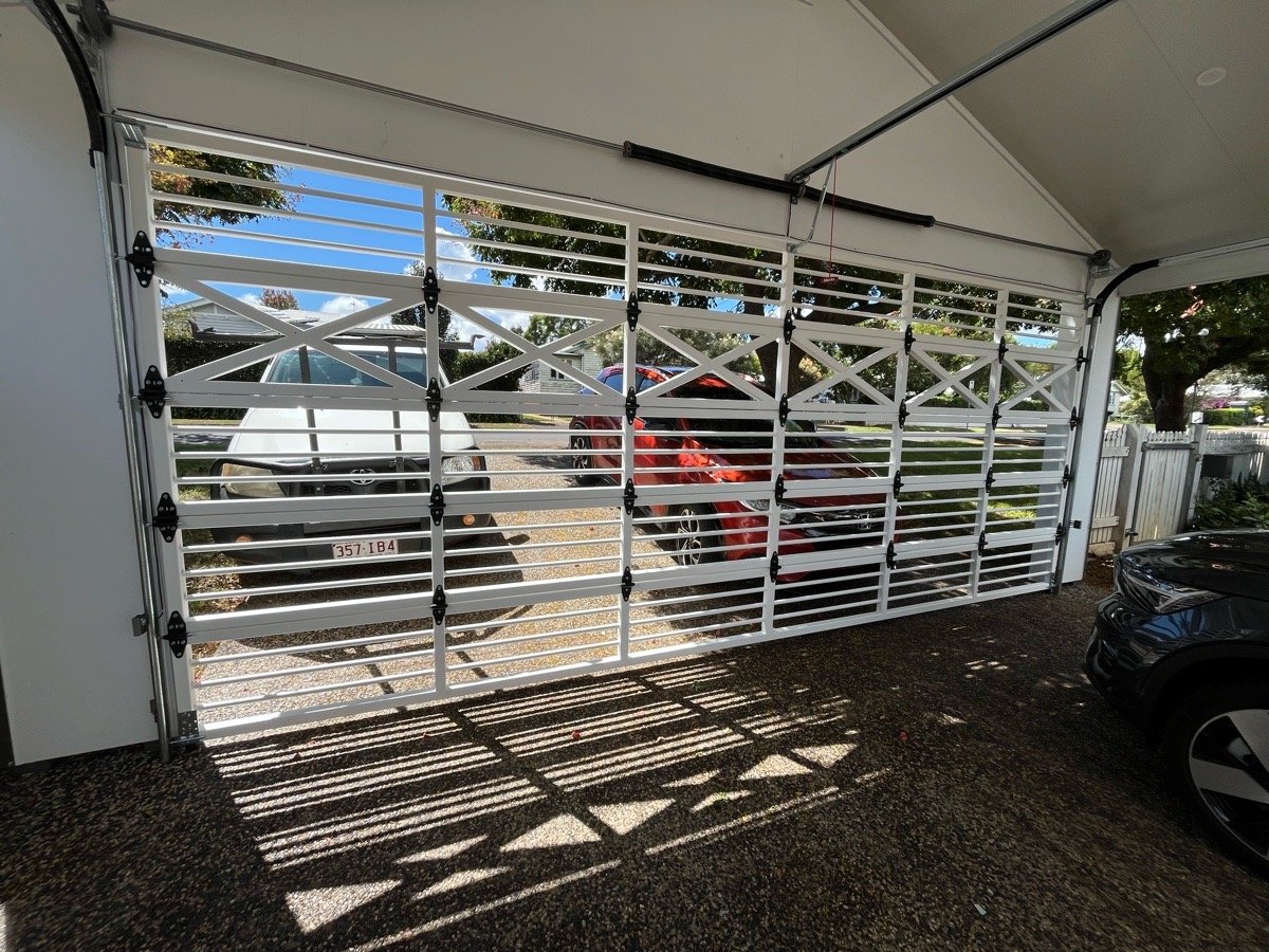 after White Powder-coated Aluminium Custom Door – Bar Grille, East Toowoomba