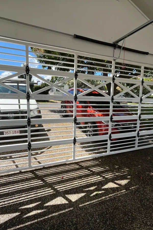 after White Powder-coated Aluminium Custom Door – Bar Grille, East Toowoomba