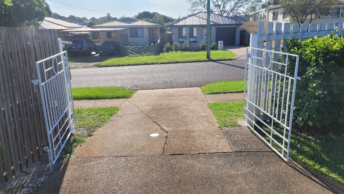 after Pro Texture White Wrought Iron Swing Gate – Gate Repairs/New Gate, North Toowoomba