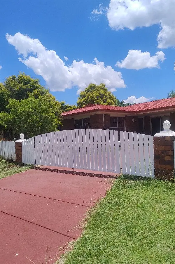 after White Powder-coated Aluminium Swing Gate – Manual Swing Gates, Oakey