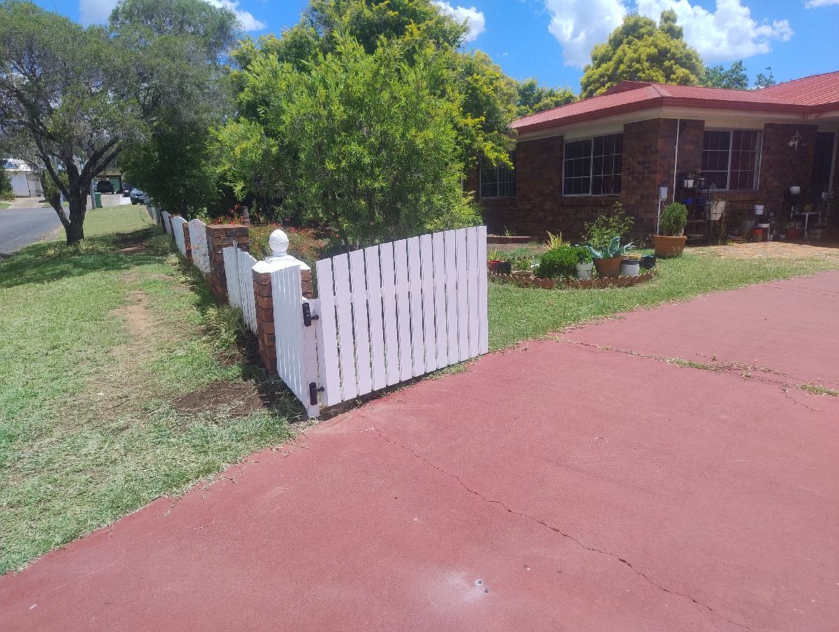 after White Powder-coated Aluminium Swing Gate – Manual Swing Gates, Oakey
