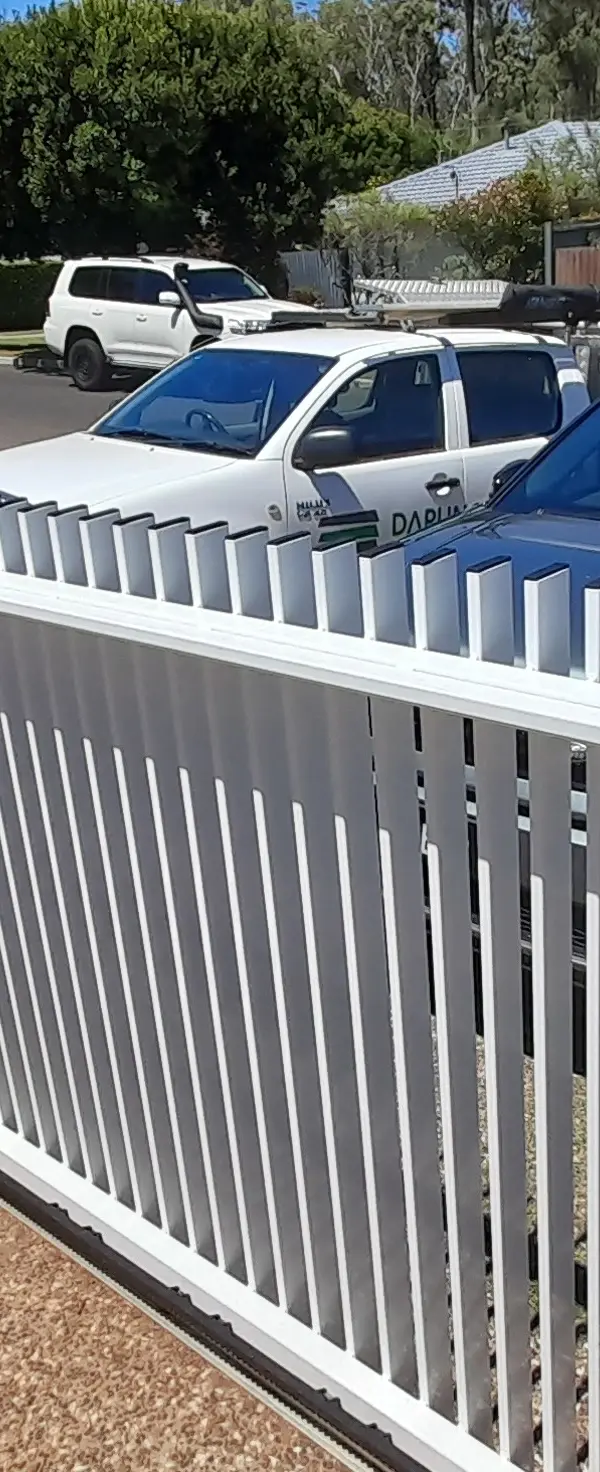 after White Powder-coated Aluminium Sliding Gate – INSTALL: Aluminium Sliding Gate, Rangeville