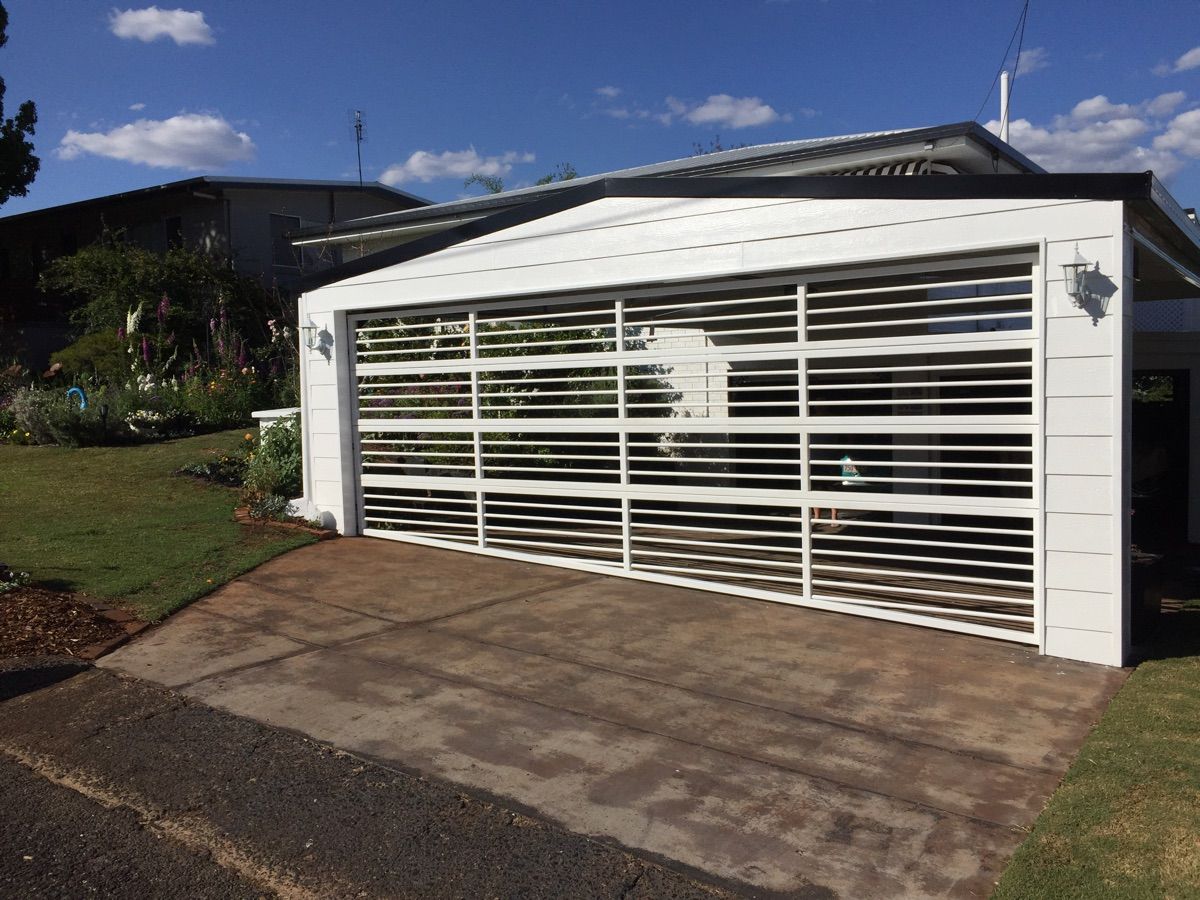 after White Powder-coated Aluminium Custom Door – Bar Grille, Mount Lofty