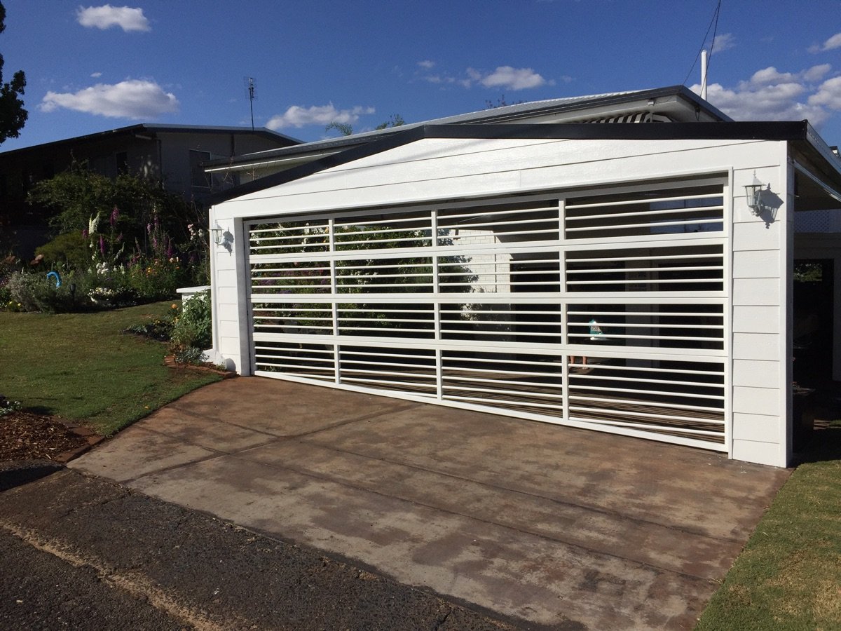 after White Powder-coated Aluminium Custom Door – Bar Grille, Mount Lofty