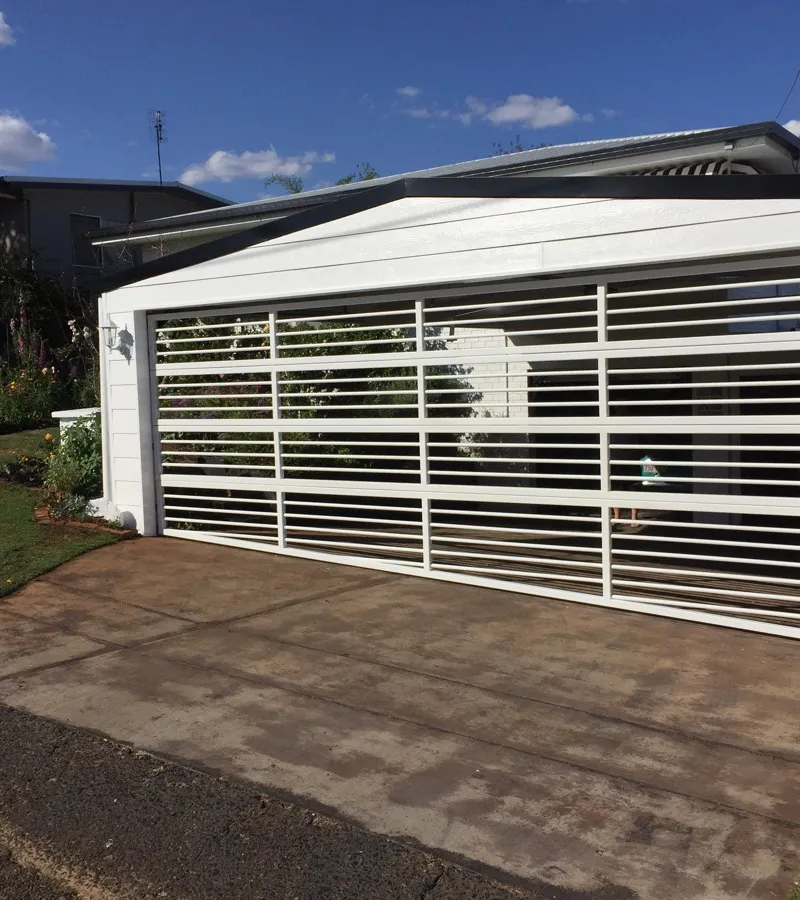 after White Powder-coated Aluminium Custom Door – Bar Grille, Mount Lofty