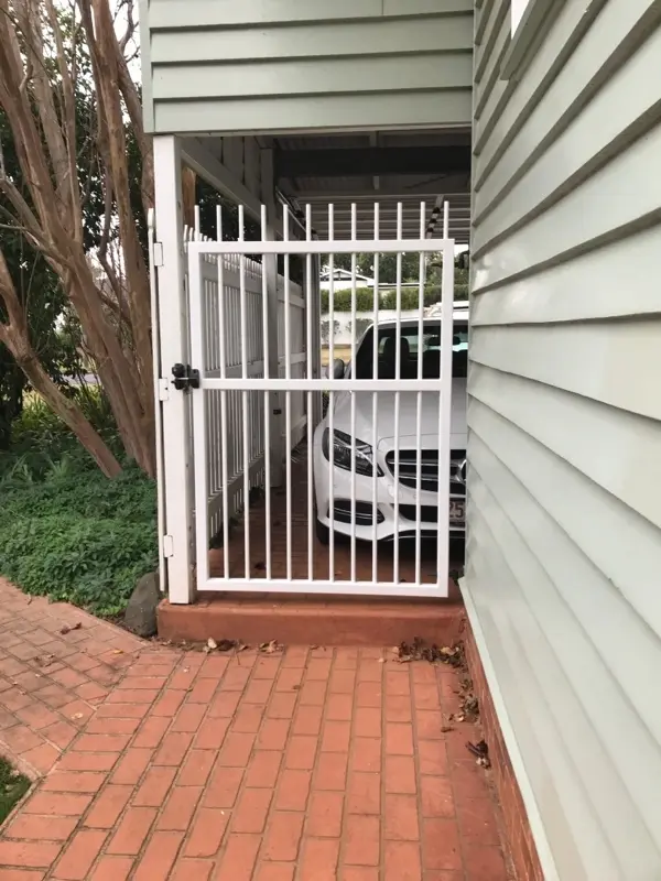 after Pro Texture White Powder-coated Aluminium Swing Gate – Gate (Bring different latches), East Toowoomba