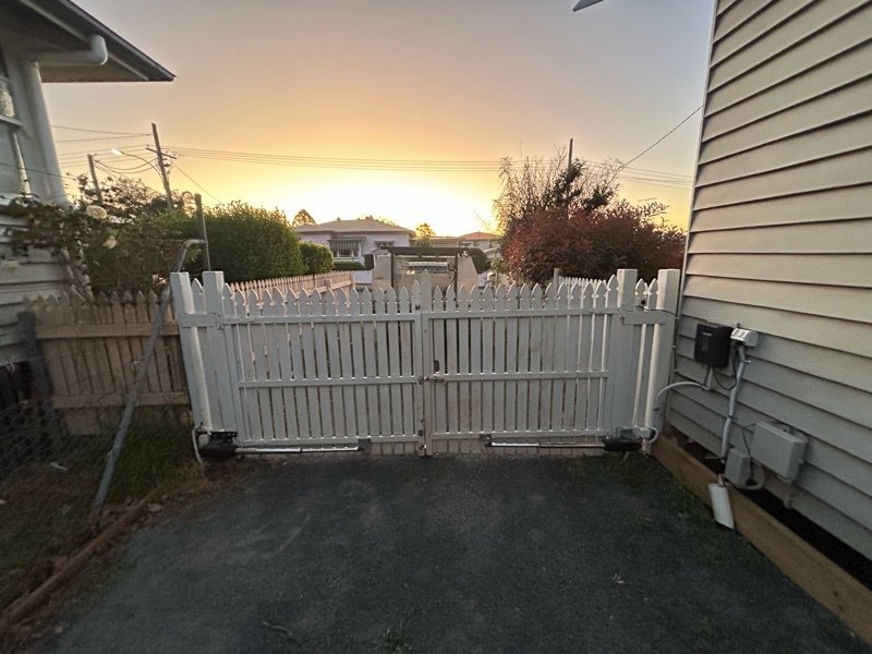 after White Timber Swing Gate – Rotten Gate Post (warranty repair), South Toowoomba