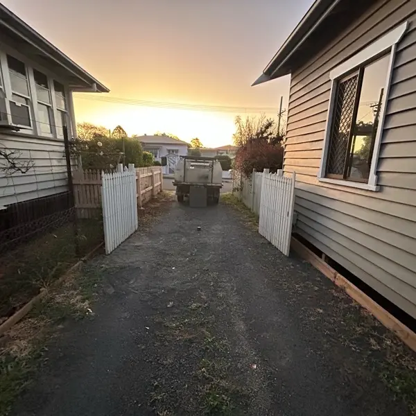 after White Timber Swing Gate – Rotten Gate Post (warranty repair), South Toowoomba