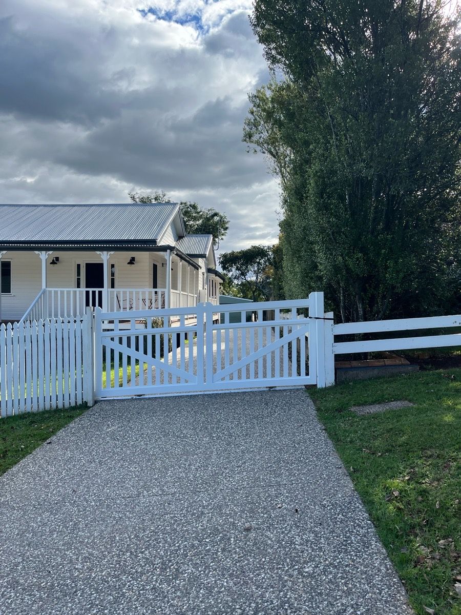after White Powder-coated Aluminium Sliding Gate – Slide Gate + PA, Mount Lofty